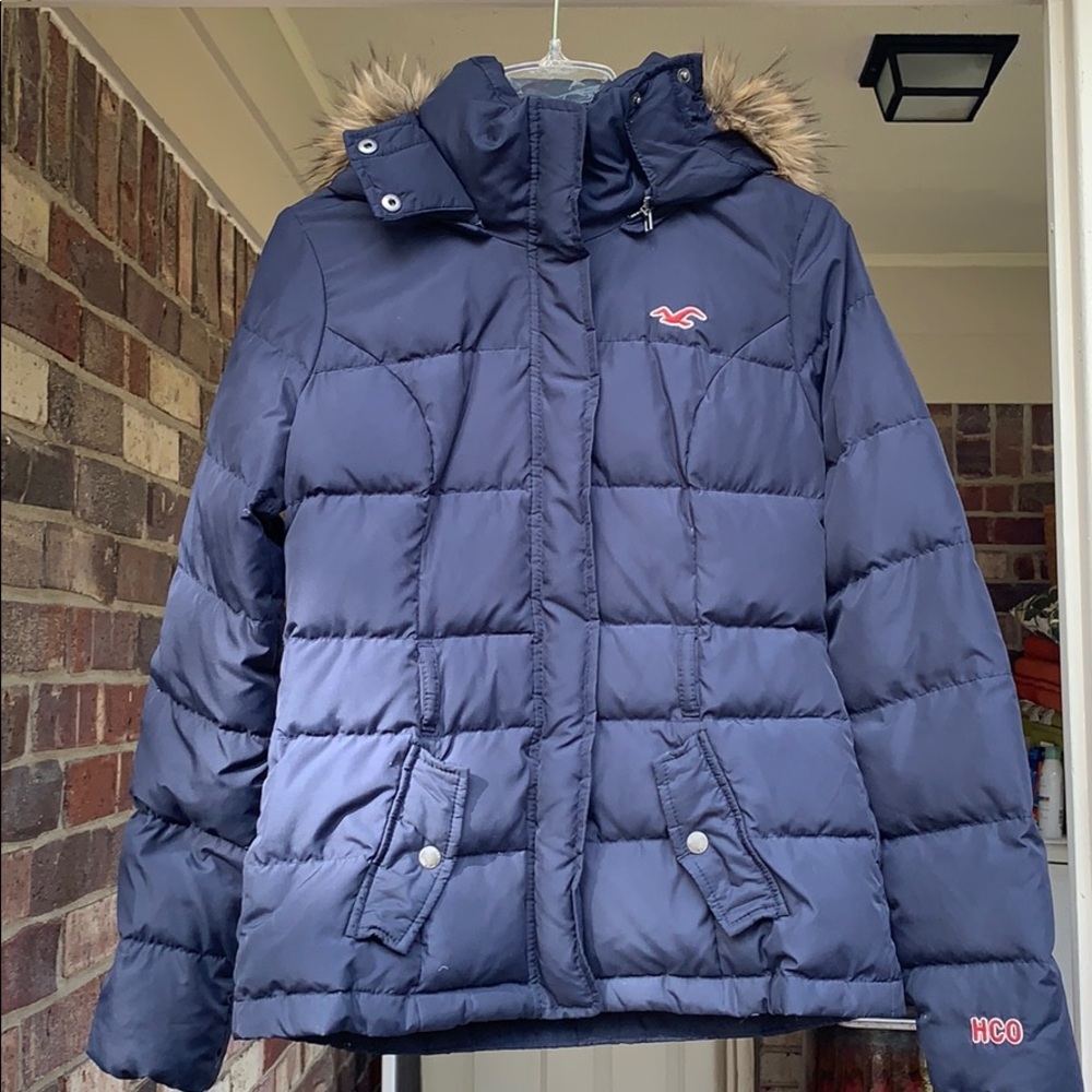 Navy Hollister winter coat